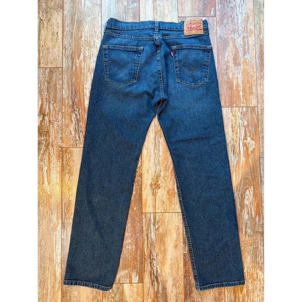 Levis 505 Regular Fit Straight Leg Jeans Medium Wash Blue 34x32 Mens Denim